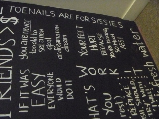 Chalkboard at lululemon