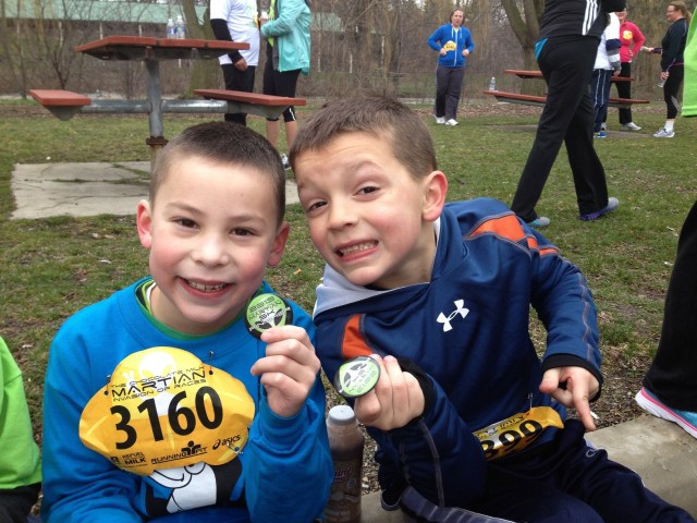 Proud 5Kers - Tony (left) and friend.