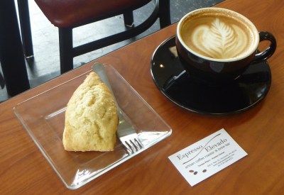 Espresso Elevado - Lemon Ginger Scone and Latte