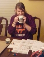 DD #1 loves her coffee.