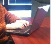 Yes, I wore gloves in my office. Long underwear, too (not shown).