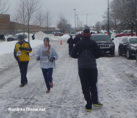 Warming up before the race. (And this was a good road.)
