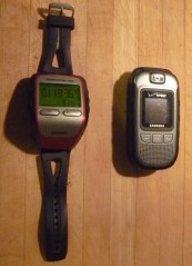 My running watch and definitely un-smartphone. Yes, I am a caveman!