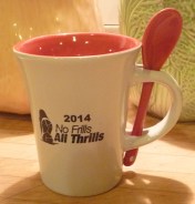 No gold shoes for age group awards this year, but  check out the mug with integrated spoon.