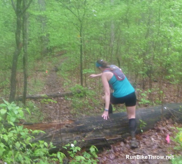 Rain and mud? Sure, let's jump over a few logs, too.