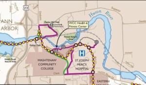 B2B trail - St Joseph Mercy Hospital area