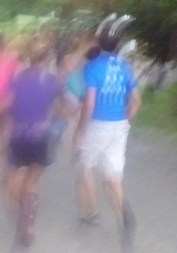 This guy's shirt read, "Raw Vegan 50K". As I kept up with him most of the race, I call that a victory for meat.