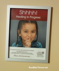 Sign on Wall - Healing in Progress