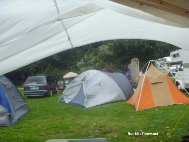 That tent wall is supposed to be touching the ground, you see.