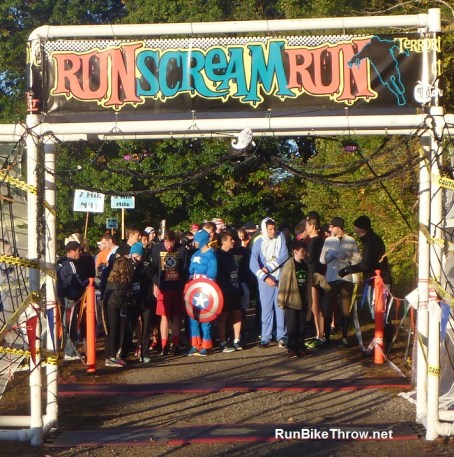 The guy in the shark pajamas (to the right of Captain America) won the 10K. Dem land sharks move fast!