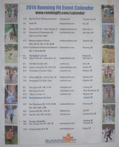 Running Fit Calendar of Events 2014