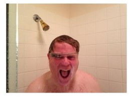 Google Glass - crazy man in shower