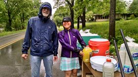 Another great boost - the PR Fitness aid station at mile 6. Thanks again!