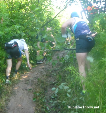 Must come way up - on hands and knees.