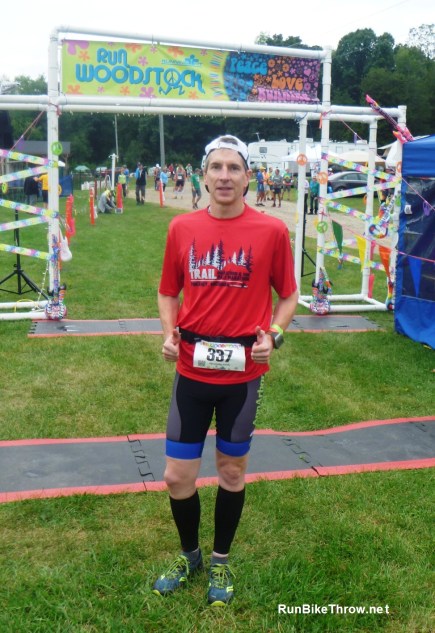 I finished in the dark, so my starting line photo will have to do!