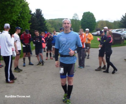 At the starting line.